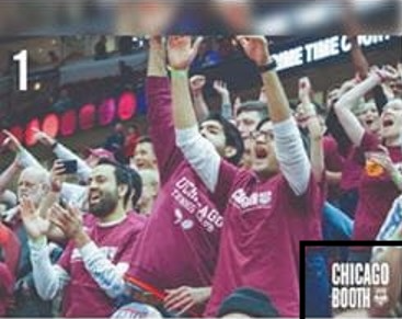 A Crowd Cheering in Matching Booth T-Shirts