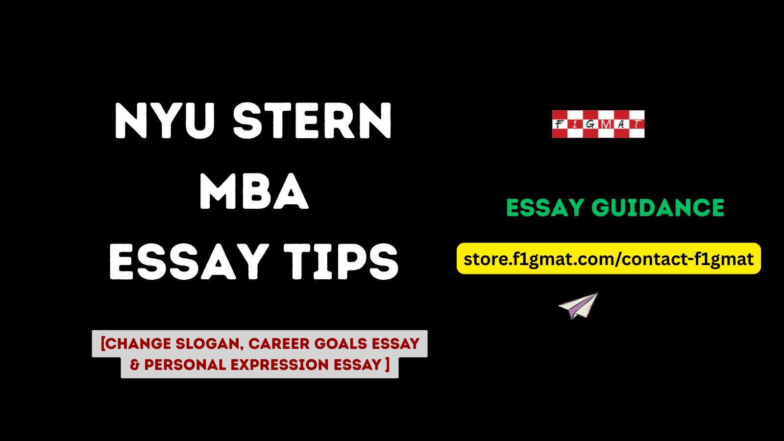 NYU Stern MBA Essay Tips