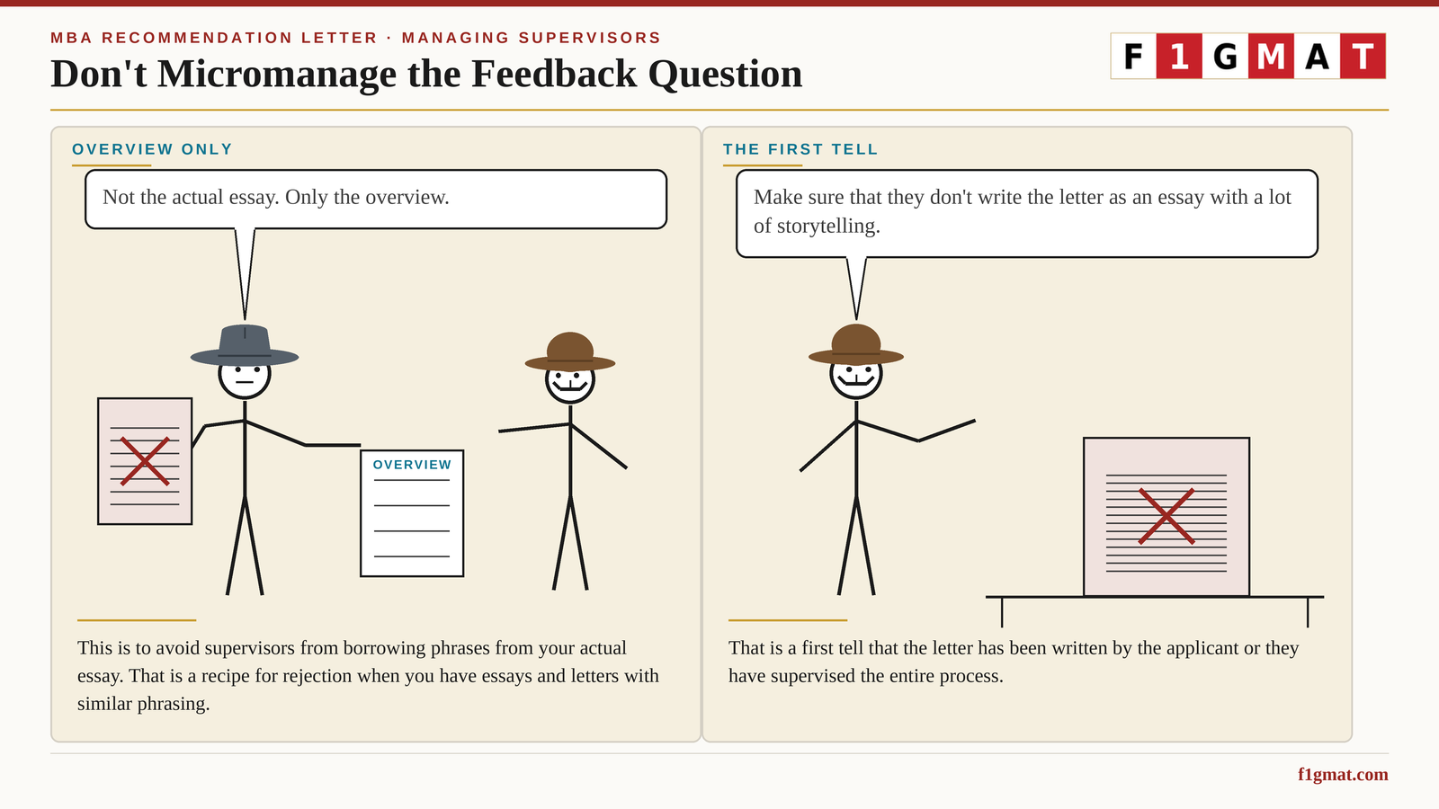 Don't micromanage the feedback question