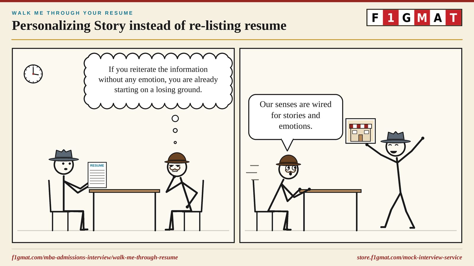 Personalize your story don't just list the resume entries