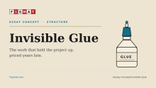 MBA Essay Concept Invisible Glue