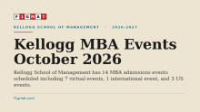 Kellogg MBA Admission Events