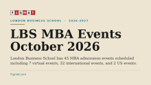 London Business School MBA Events