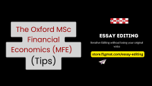 Oxford MFE Essay Tips