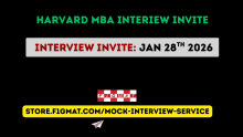 Harvard MBA Interview Invite 28th Jan 2026