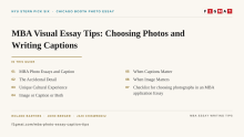 MBA Photo Essay Tips MBA Caption Tips