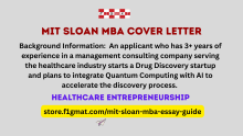 MIT Sloan MBA Cover Letter Sample of a Healthcare Entrepreneur
