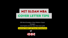 MIT Sloan MBA Cover Letter Tips
