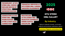 NYU Stern MBA Salary by Industry for 2025 graduating class