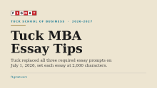 Tuck MBA Essay Tips