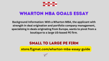 Small to Large PE Firm with Wharton MBA
