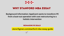 With Stanford MBA Reimagine PE Deals
