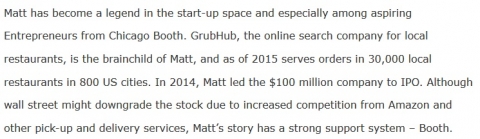 Matt Grub Success Story Chicago Booth